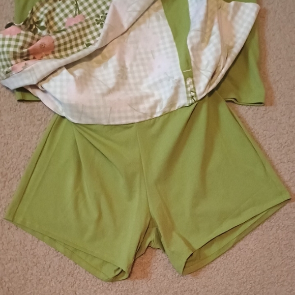 Spartina 449 Colleen Skort Castillo Gingham Serena Ric Rac Short Sleeve Zip Top - Picture 6 of 11